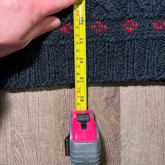 Vintage Woolrich Men’s XL Sweater Cable Knit Hunting Dogs Green Lodge Retro - Picture 7 of 12